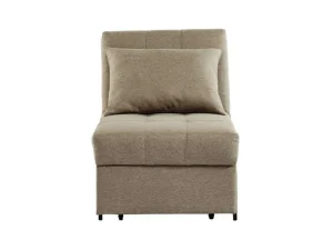 Store Slaapfauteuil Van Stof Lesna - Beige Uitklapbare Fauteuil