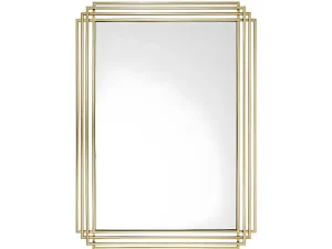 Clearance Spiegel In Art-Decostijl Samba - B80 X H110 Cm - Goudkleurig Spiegel