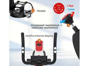 Best Sale Spin Bike Met Verstelbare Zitting En Stuur, Hometrainer Met Verstelbare Weerstand En Lcd Display Fitness
