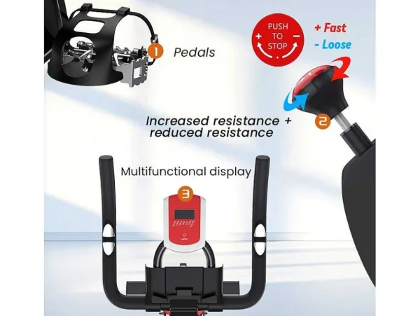 Best Sale Spin Bike Met Verstelbare Zitting En Stuur, Hometrainer Met Verstelbare Weerstand En Lcd Display Fitness