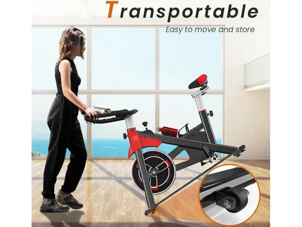 Best Sale Spin Bike Met Verstelbare Zitting En Stuur, Hometrainer Met Verstelbare Weerstand En Lcd Display Fitness