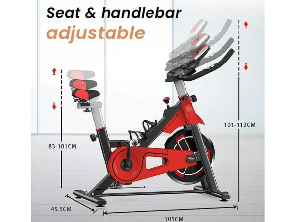 Best Sale Spin Bike Met Verstelbare Zitting En Stuur, Hometrainer Met Verstelbare Weerstand En Lcd Display Fitness