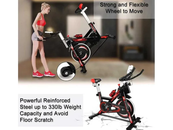 Cheap Spin Bike Stationaire Indoor Cycling Bike Met Riemaandrijving 10Kg Vliegwiel Fitness