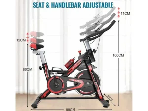 Best Sale Spin Bike Stationaire Indoor Cycling Bike Met Riemaandrijving 8Kg Vliegwiel Fitness
