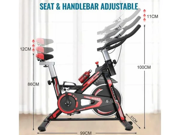 Best Sale Spin Bike Stationaire Indoor Cycling Bike Met Riemaandrijving 8Kg Vliegwiel Fitness