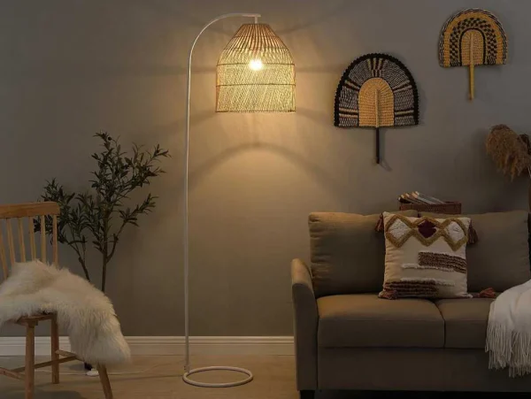 Cheap Staande Lamp Etnische Stijl Van Ijzer En Rotan - H 177 Cm - Parnaiba Staande Lamp
