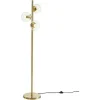 Shop Staande Lamp Van Geborsteld Messing En 3 Vintage Glazen Bollen - H148 Cm - Yukon Staande Lamp