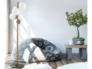 Online Staande Lamp Van Metaal En Glas 4 Bollen Faze - H130 Cm - Goud En Wit Staande Lamp