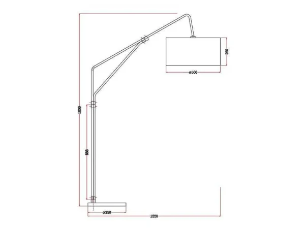 Best Staande Lamp Van Metaal, Linnen En Marmer - L122 X H180 Cm - Wit, Zwart En Goudkleurig - Masdar Staande Lamp