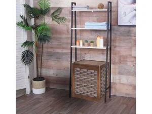 Clearance Staande Plank Mcw-K82, Marmer Look Wit Toiletmeubel