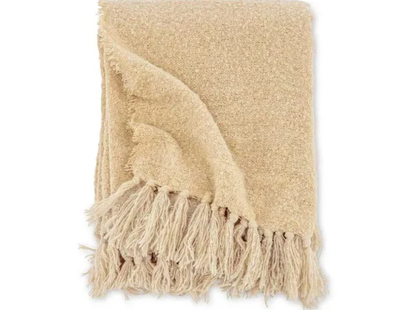 Store Stanly Plaid 170X130Cm Beige. Huistextiel
