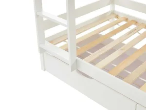 Discount Stapelbed 2 X 90 X 190 Cm - 2 Laden - Grenen - Wit - Chori Kinderbed Stapelbed