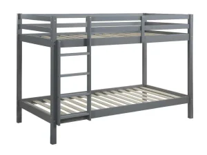 Cheap Stapelbed Anicet Ii - 2 X 90X 190 Cm - Massief Grenen - Grijs + Matras Kinderbed Stapelbed