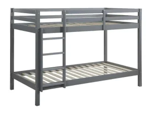 Shop Stapelbed Anicet Ii - 2 X 90X 190 Cm - Massief Grenen - Grijs Kinderbed Stapelbed