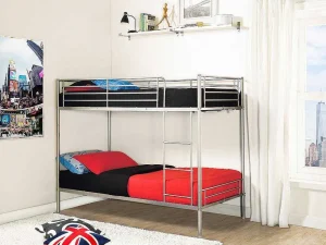 Shop Stapelbed Duotis Ii - 2 X 90 X 190 Cm - Zilver Kinderbed Stapelbed