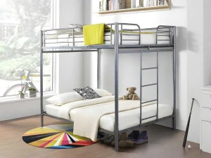 Best Sale Stapelbed Gemini Ii - 2X140X190Cm - Zilver Aanbiedingen: Slaapkamer & Kantoor