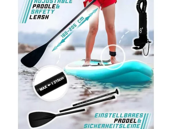 Hot Sup Board Nymphe 366 Cm - Mintgroen - Incl. Accessoires Watersport