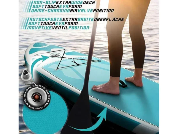 Hot Sup Board Nymphe 366 Cm - Mintgroen - Incl. Accessoires Watersport