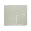 Flash Sale Tafelkleed + 4 Katoenen Servetten - Beige Rand - Groen - 140 X 240 Cm - Loania Textiel Voor Eettafel