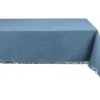 Shop Tafellaken Met Franje Van Katoen - 140 X 240 Cm - Marineblauw - Pola Textiel Voor Eettafel