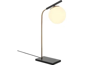 Cheap Tafellamp In Art-Decostijl Van Metaal Met Glazen Bol Yildiz - L25 X H55 Cm - Zwart Lamp