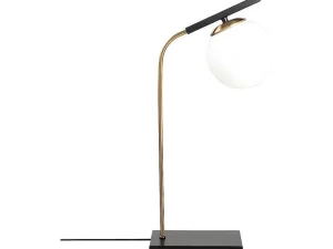 Cheap Tafellamp In Art-Decostijl Van Metaal Met Glazen Bol Yildiz - L25 X H55 Cm - Zwart Lamp