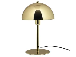 Cheap Tafellamp Met Champignonvorm En Vintage-Look Met Messingeffect - D 20 Cm X H 30 Cm - Goudkleurig - Ontario Lamp