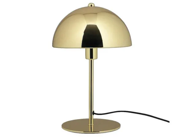 Cheap Tafellamp Met Champignonvorm En Vintage-Look Met Messingeffect - D 20 Cm X H 30 Cm - Goudkleurig - Ontario Lamp