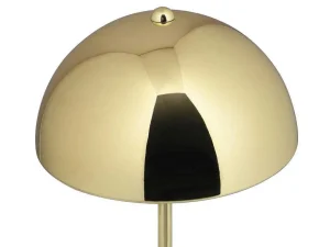 Cheap Tafellamp Met Champignonvorm En Vintage-Look Met Messingeffect - D 20 Cm X H 30 Cm - Goudkleurig - Ontario Lamp