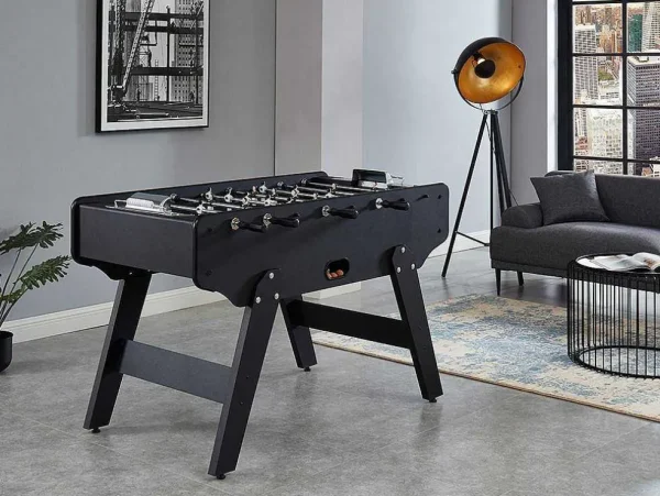 Clearance Tafelvoetbal Lionel Van Mdf - L153 X B77,6 X H96 Cm - Zwart Spel Voor Binnen