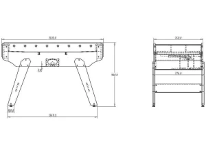 Cheap Tafelvoetbal Paulo Van Mdf - L153 X B77,6 X H96 Cm - Eiken Spel Voor Binnen