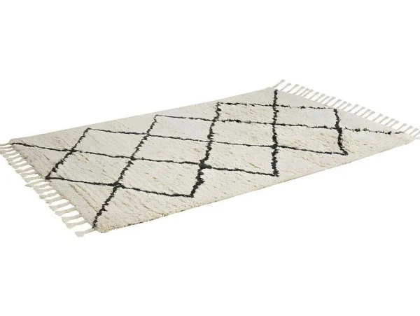 Cheap Tapijt Berberstijl Marcus - 100% Wol - 120 X 170 Cm - Beige En Zwart Woonkamertapijt