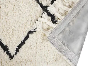 Cheap Tapijt Berberstijl Marcus - 100% Wol - 120 X 170 Cm - Beige En Zwart Woonkamertapijt