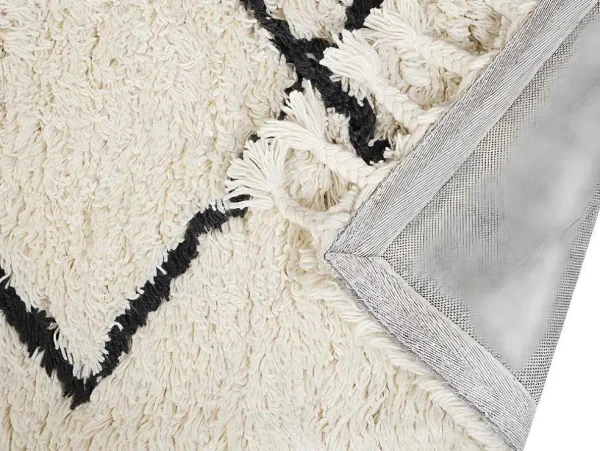 Cheap Tapijt Berberstijl Marcus - 100% Wol - 120 X 170 Cm - Beige En Zwart Woonkamertapijt