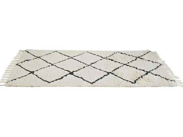 Cheap Tapijt Berberstijl Marcus - 100% Wol - 120 X 170 Cm - Beige En Zwart Woonkamertapijt