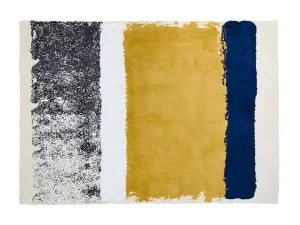 Online Tapijt Camden - Polyester - 120 X 170 Cm - Mosterdkleur, Marineblauw, Grijs Klein Tapijt