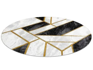 Cheap Tapijt Emerald Exclusief 1015 Cirkel - Glamour, Stijlvol Marmer, Geome Cercle 200 Cm Tapijt Rond