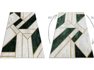 New Tapijt Emerald Exclusief 1015 Glamour, Stijlvol Marmer, Geometrisch Fl 120X170 Cm Klein Tapijt