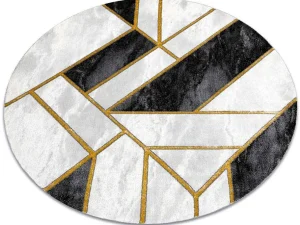 Cheap Tapijt Emerald Exclusief 1015 Cirkel - Glamour, Stijlvol Marmer, Geome Cercle 200 Cm Tapijt Rond