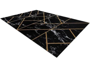 Outlet Tapijt Emerald Exclusief 2000 Glamour, Stijlvol Geometrisch, Marmer Zw 120X170 Cm Klein Tapijt