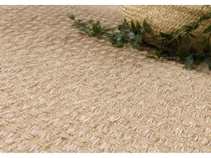 Best Sale Tapijt Jute 3650 Beige Een Kleur - Jute, Platgeweven, Franjes 140X190 Cm Klein Tapijt