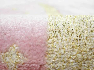 Store Tapijt Kinderen Sprookjeskasteel - Glanzende Lurex-Afwerking - 120 X 170 Cm - Roze En Goud - Princesia Kindervloerkleed