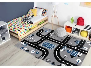 Best Sale Tapijt Petit City Stad Straat Grijskleuring 200X290 Cm Kindervloerkleed