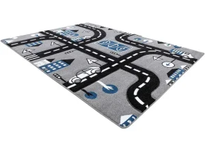 Best Sale Tapijt Petit City Stad Straat Grijskleuring 200X290 Cm Kindervloerkleed
