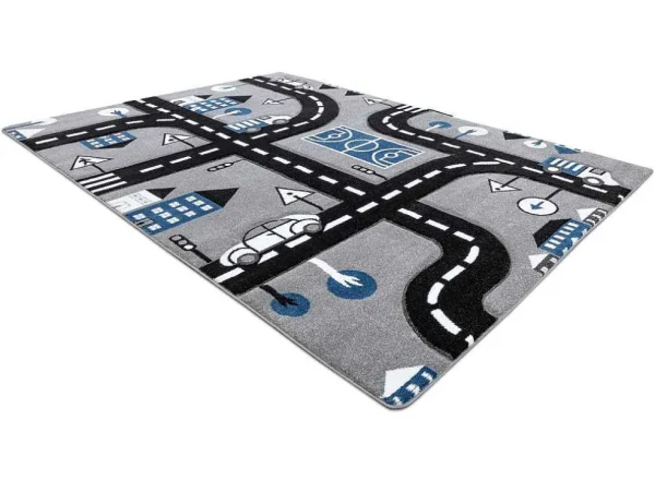 Best Sale Tapijt Petit City Stad Straat Grijskleuring 200X290 Cm Kindervloerkleed