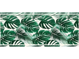 Best Sale Tapijt Van Vinyl Met Etnische Stijl Sierrana - 66 X 160 Cm - Groen En Wit Gangtapijt