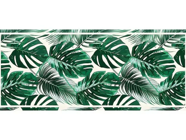 Best Sale Tapijt Van Vinyl Met Etnische Stijl Sierrana - 66 X 160 Cm - Groen En Wit Gangtapijt