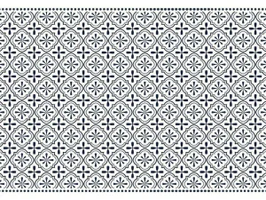 Cheap Tapijt Van Vinyl Met Vloertegelmotief Terquise - 120 X 180 Cm - Blauw En Wit Tapijt Van Vinyl