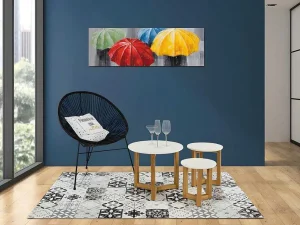 Shop Tapijt Van Vinyl Met Vloertegelmotief Mosai - 120 X 180 Cm - Zwart En Wit Woonkamertapijt