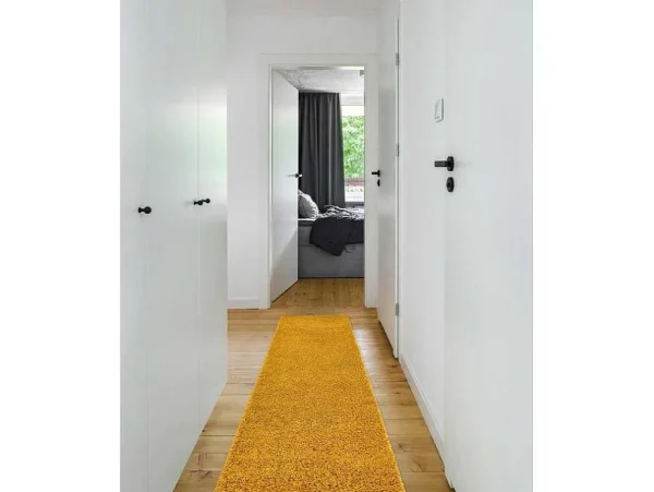 Outlet Tapijt, Vloerbekleding Soffi Shaggy 5Cm Goud - Voor Keuken, Naar De Ga 60X300 Cm Tapijt Hoogpolig